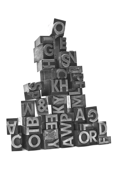 Bleiletter Grossbuchstaben Buchstaben Abc Schule turm — Stockfoto