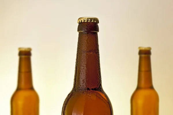 Brązowy kolor bier flaschen — Zdjęcie stockowe