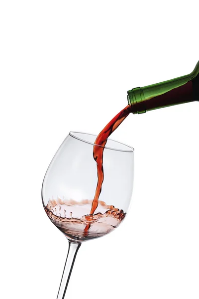 Wein weinflasche Rotwein Splash Glas —  Fotos de Stock