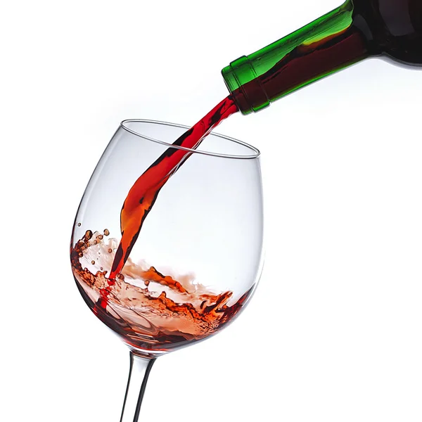 Wein weinflasche Rotwein Splash Glas — Foto de Stock
