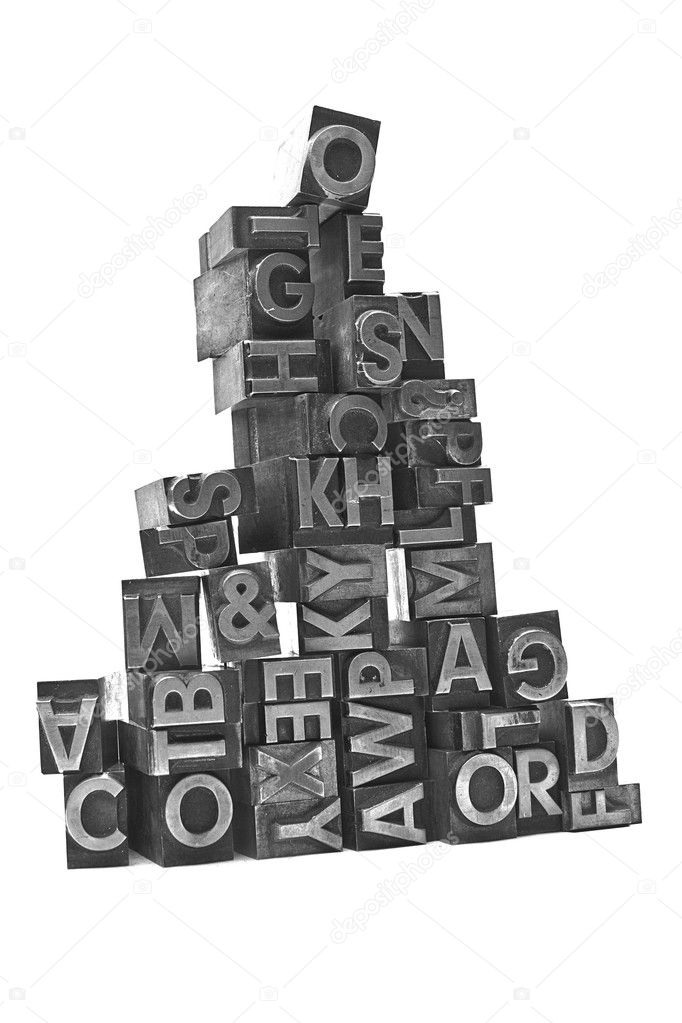 Bleiletter Grossbuchstaben Letter ABC Schule Turm
