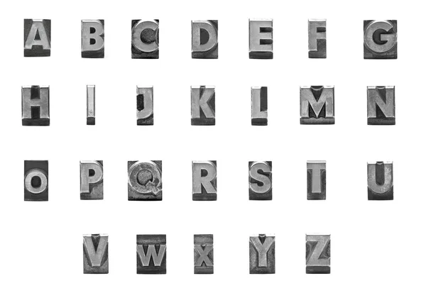 Bleiletter set Grossbuchstaben Buchstaben Abc schule — Stockfoto