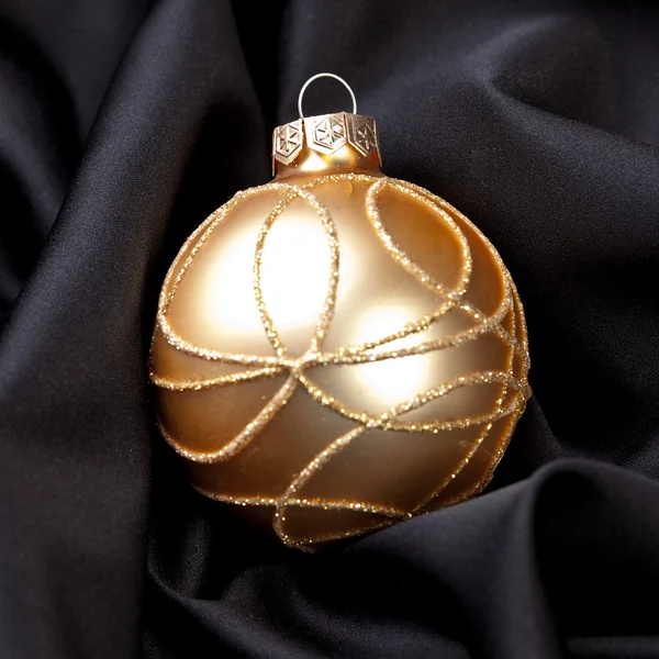 Χριστούγεννα χειμώνα kugel weihnachtsbaum ύφασμα samt Stoff «» χρυσό — Φωτογραφία Αρχείου