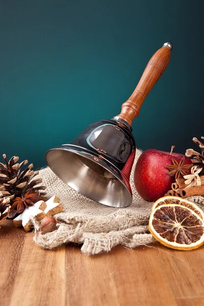 Weihnachtsmarkt adventi adventszeit glocke nikolaus — Stock Fotó