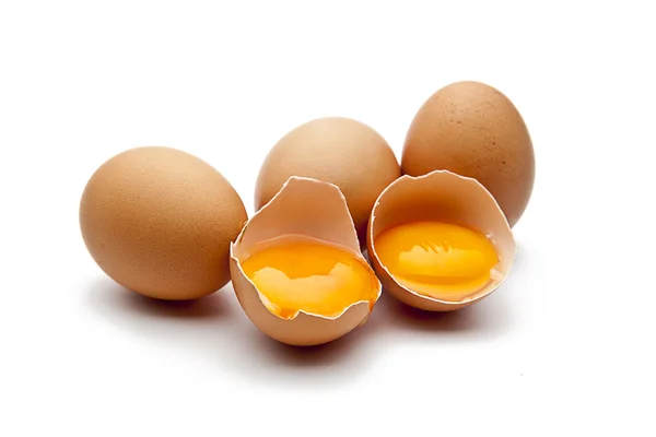 Fünf Braune eier — ストック写真