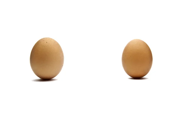 Zwei Braune eier — Stok fotoğraf