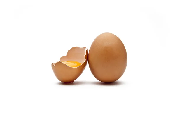 Zwei Braune eier — Foto Stock