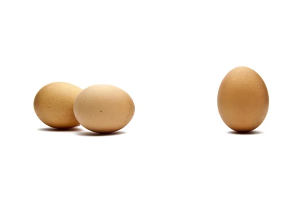 Drei Braune eier — Stok fotoğraf