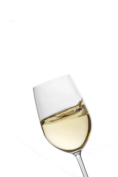 Weißweinglas spritzt — Stockfoto