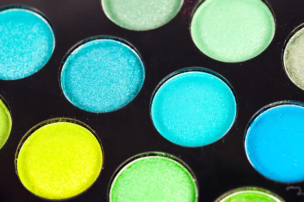 Pinsel puder palet kosmetikerin make up schminken — Stok Foto