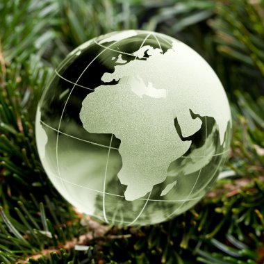 Globus erdball geo karte glas kristal weihnachten tanne clipart