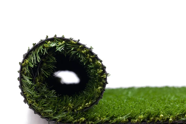 Gras kunstrasen rasen fussball golf teppich textur wiese gerollt — Stock Photo, Image