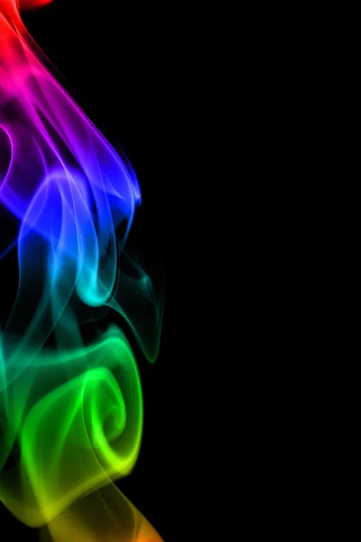 Mehrfarbig rauch qualm wellen formulier dampf rook zigarette — Stockfoto