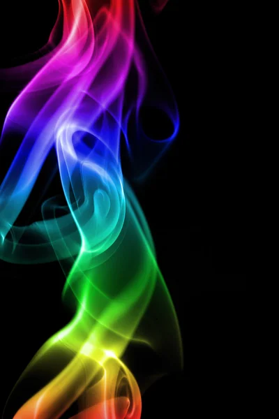 Mehrfarbig rauch qualm Wellen forma húmeda humo zigarette —  Fotos de Stock