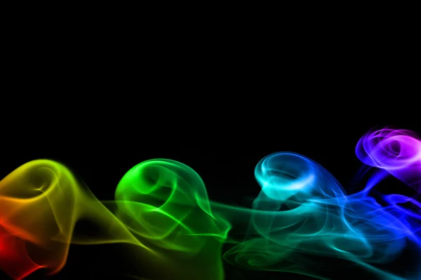 Mehrfarbig rauch azabı wellen form dampf duman zigarette — Stok fotoğraf
