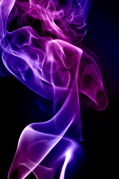 Mehrfarbig rauch qualm Wellen form dampf smoke zigarette — Stock Photo, Image