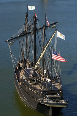 Pinta Replica at Sea clipart