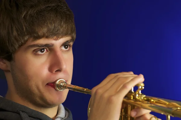 stock image Young Man with Trunpet