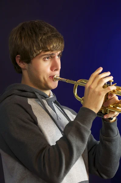 stock image Young Man with Trunpet