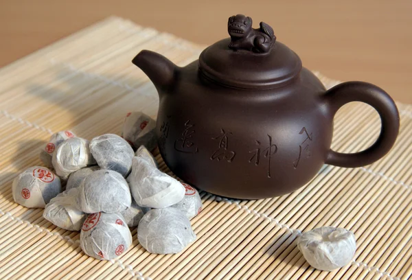Pu de chá — Fotografia de Stock