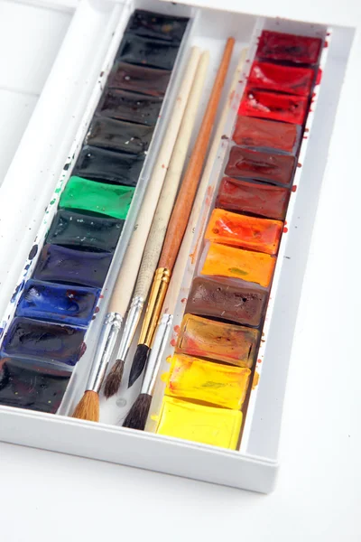 A pack of watercolour paint — Stock Photo, Image