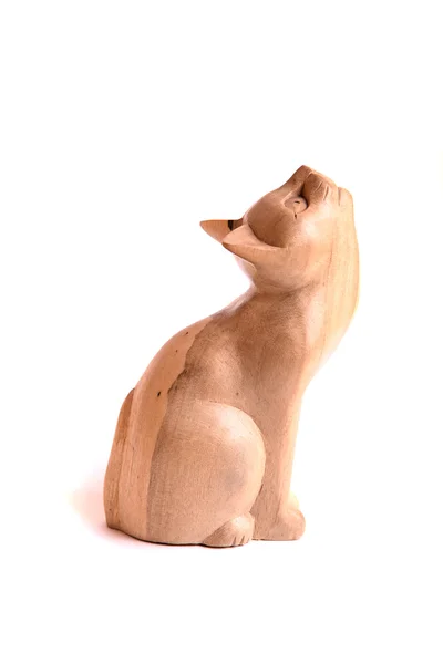 Drewniany kot — Zdjęcie stockowe