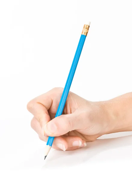 Hand mit Bleistift — Stockfoto