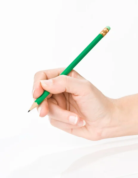 Рука с карандашом — стоковое фото