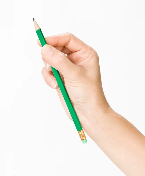 Hand mit Bleistift — Stockfoto