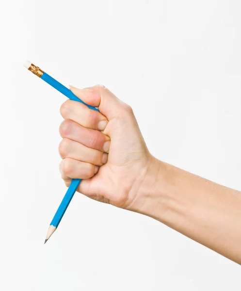 Hand mit gebrochenem Bleistift — Stockfoto