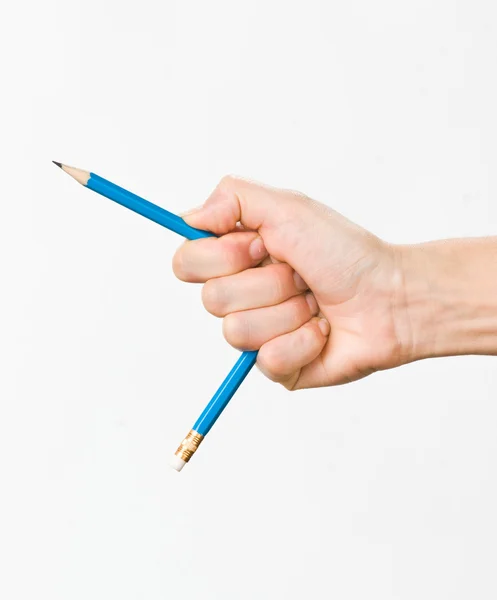 El ile kırık kalem — Stok fotoğraf