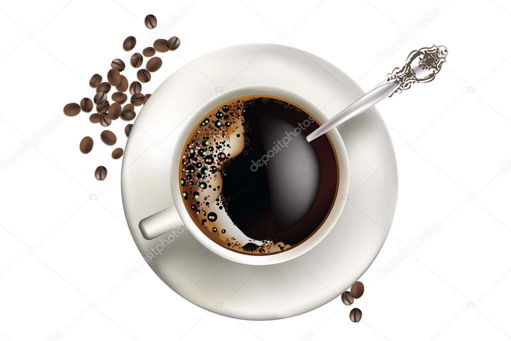 Of coffee. vector illustration of a realistic