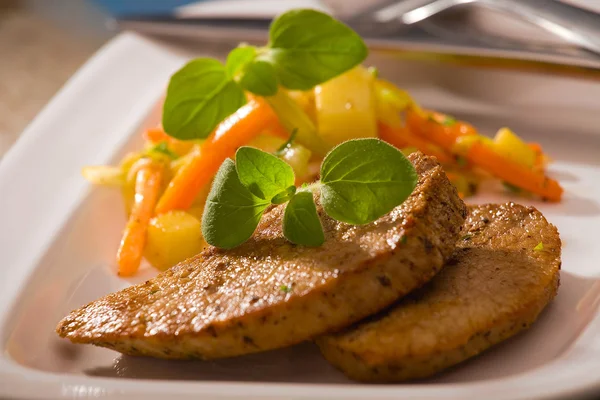 stock image Fried lamb steak