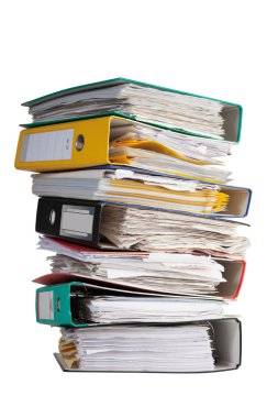 The pile of file binder with papers clipart