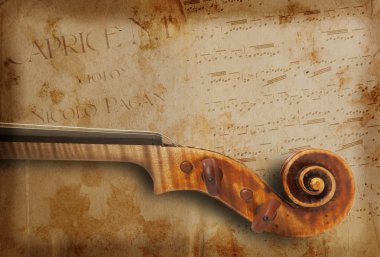 Vintage violin clipart