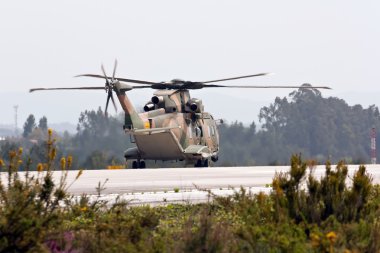 MONTE REAL, PORTUGAL-APRIL 7: Agusta-Westland EH-101 Merlin Portuguese prep clipart