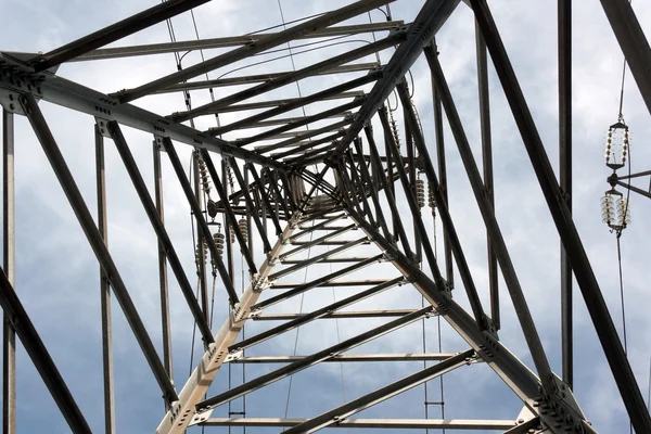 High Voltage Pole from Below - Inside — Stock Photo, Image