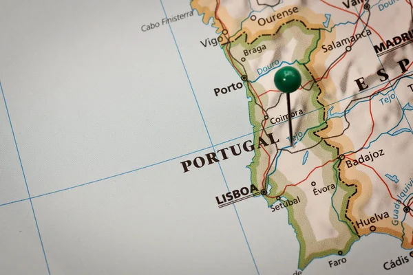 Χάρτης Πορτογαλία — Φωτογραφία Αρχείου