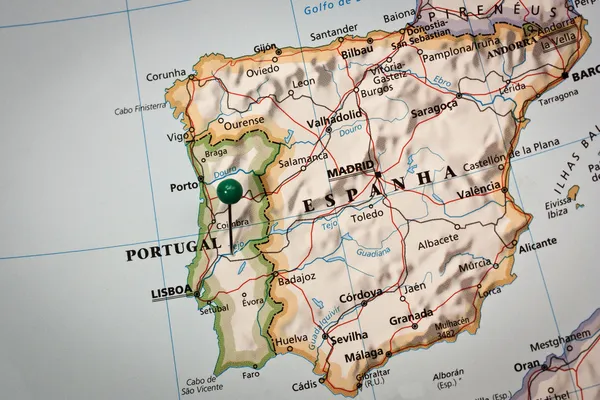 O Mapa Detalhado De Portugal Com Regiões Ou Estados Royalty Free