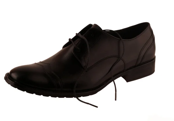Zapatos negros sobre fondo blanco — Foto de Stock