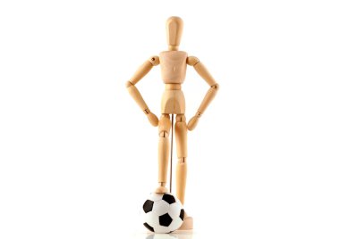 ahşap model beyaz bir arka plan üzerinde