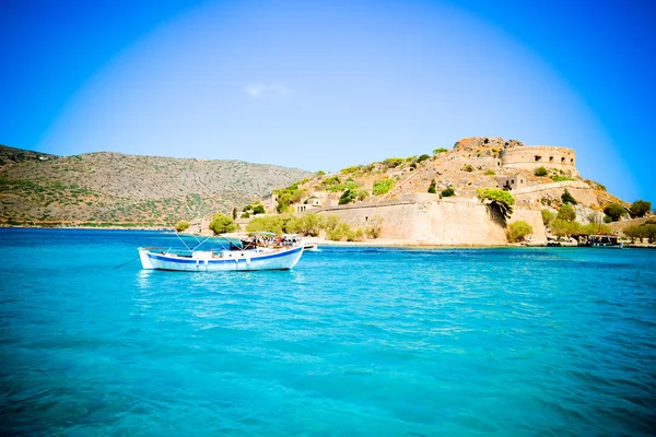 stock image Boat at coast Spinalongi