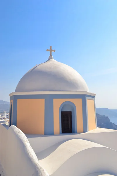 Cúpula branca de Santorini — Fotografia de Stock