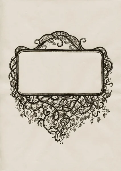 Hand drawn frame in vintage style — Stock Photo, Image