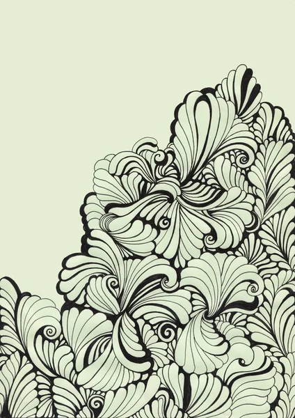 Virágos dekoratív örvény háttér — Stock Fotó