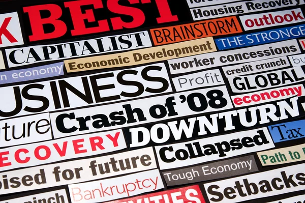 stock image Economic Headlines