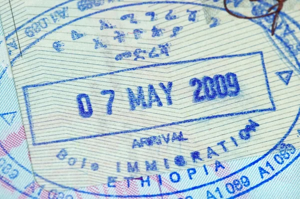 Carimbo do passaporte — Fotografia de Stock