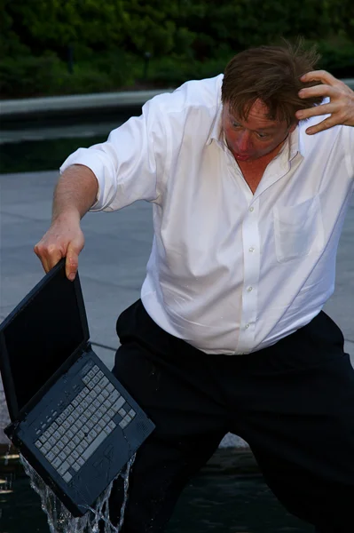 stock image Water Logged Laptop