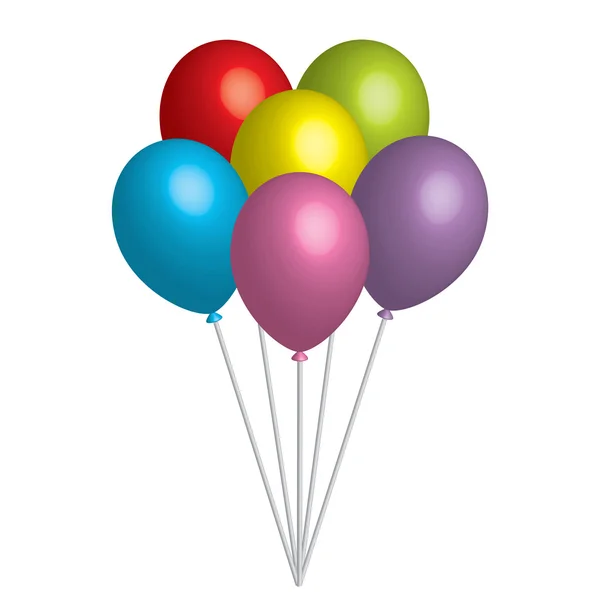 五颜六色的气球 — 图库矢量图片