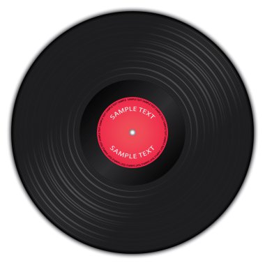 Vector illustration of vinyl record clipart